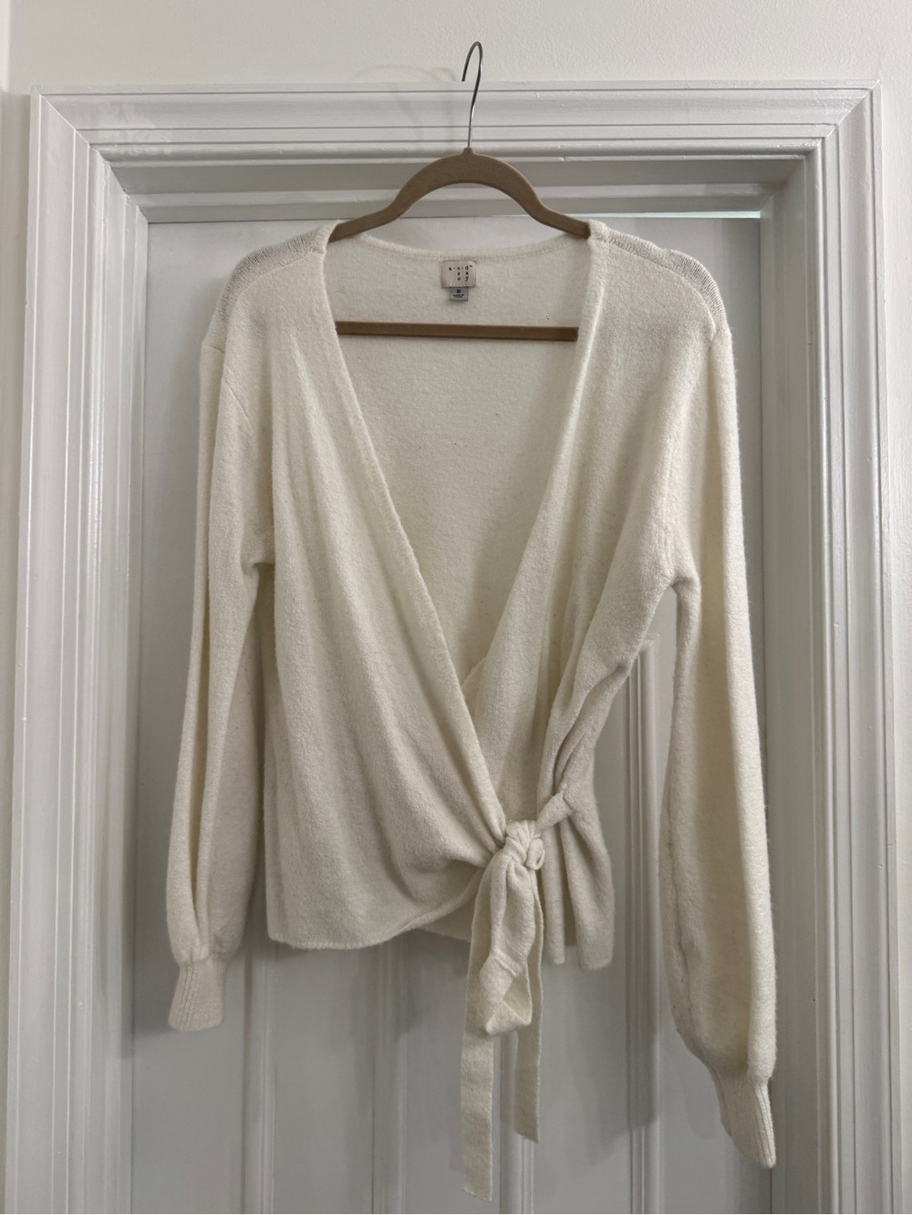 a new day Cream Wrap Cardigan with Side Tie